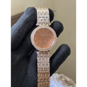 Michael Kors Watch Diamond Rose Gold Pink Dial SW09)