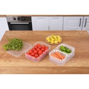 2 In 1 Multi Storage Boxes Freezer Storage Containers