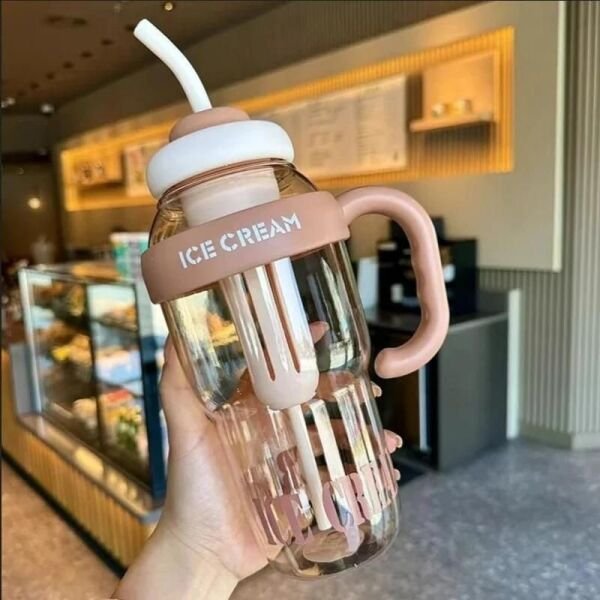 Water Bottle With Handle And Straw - Image 2