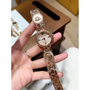 Versace Watch Medusa Stud Icon Full Rose Gold For Women (SW48)