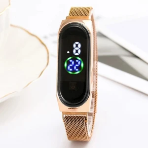 Womens Oval Magnitic Golden Watch