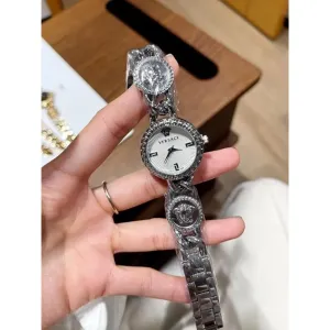 Versace Watch Medusa Stud Icon Full Silver For Women (SW51)