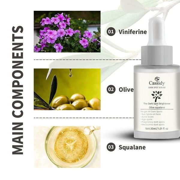 Cassidy Dark Spot Serum Dark Spot Brightener And Olive Squalane Remove Acne Scars (Pack Of 2) - Image 2