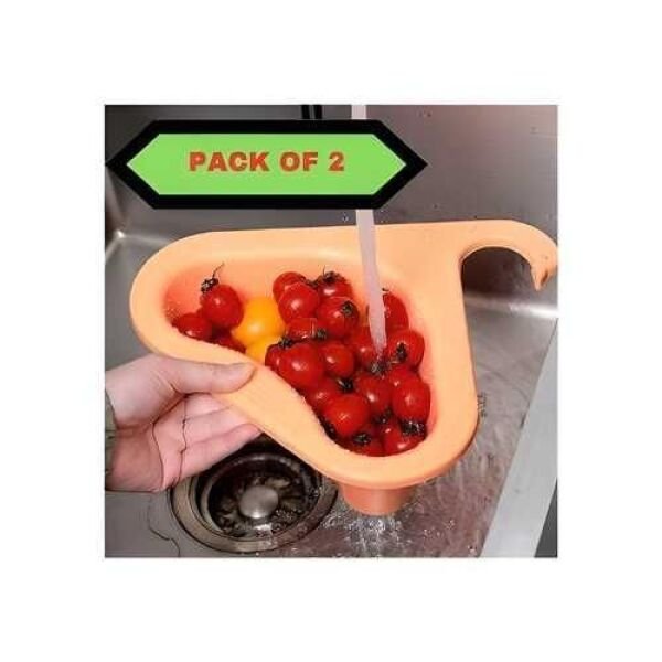 Multipurpose Plastic Kitchen Sink Organizer Corner (Pack Of 2) - Image 2