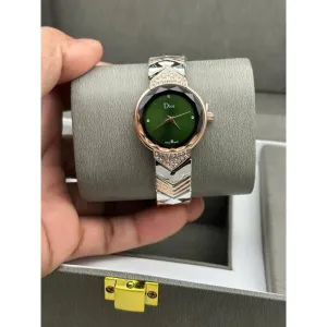 Dior Watch Diamond Rose gold Two-Tone Green Dial For Women (SW63)