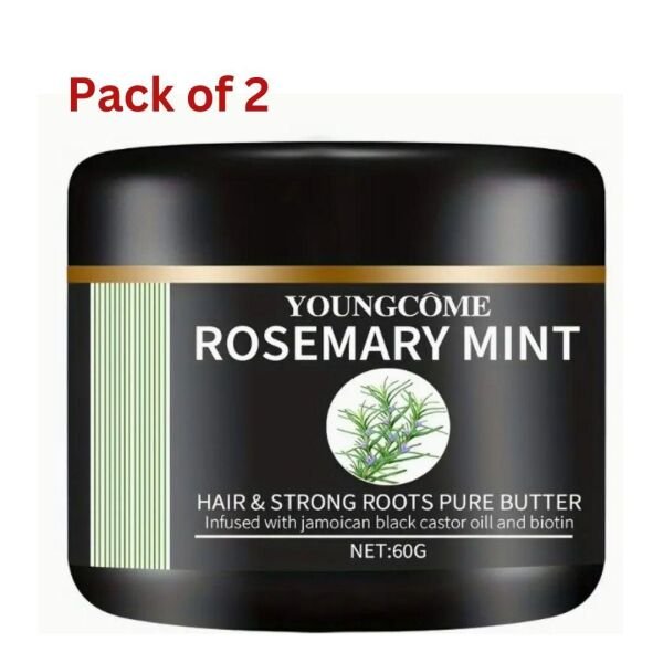 Rosemary Mint Hair & Strong Pure Butter Cream 60g (Pack Of 2) - Image 2