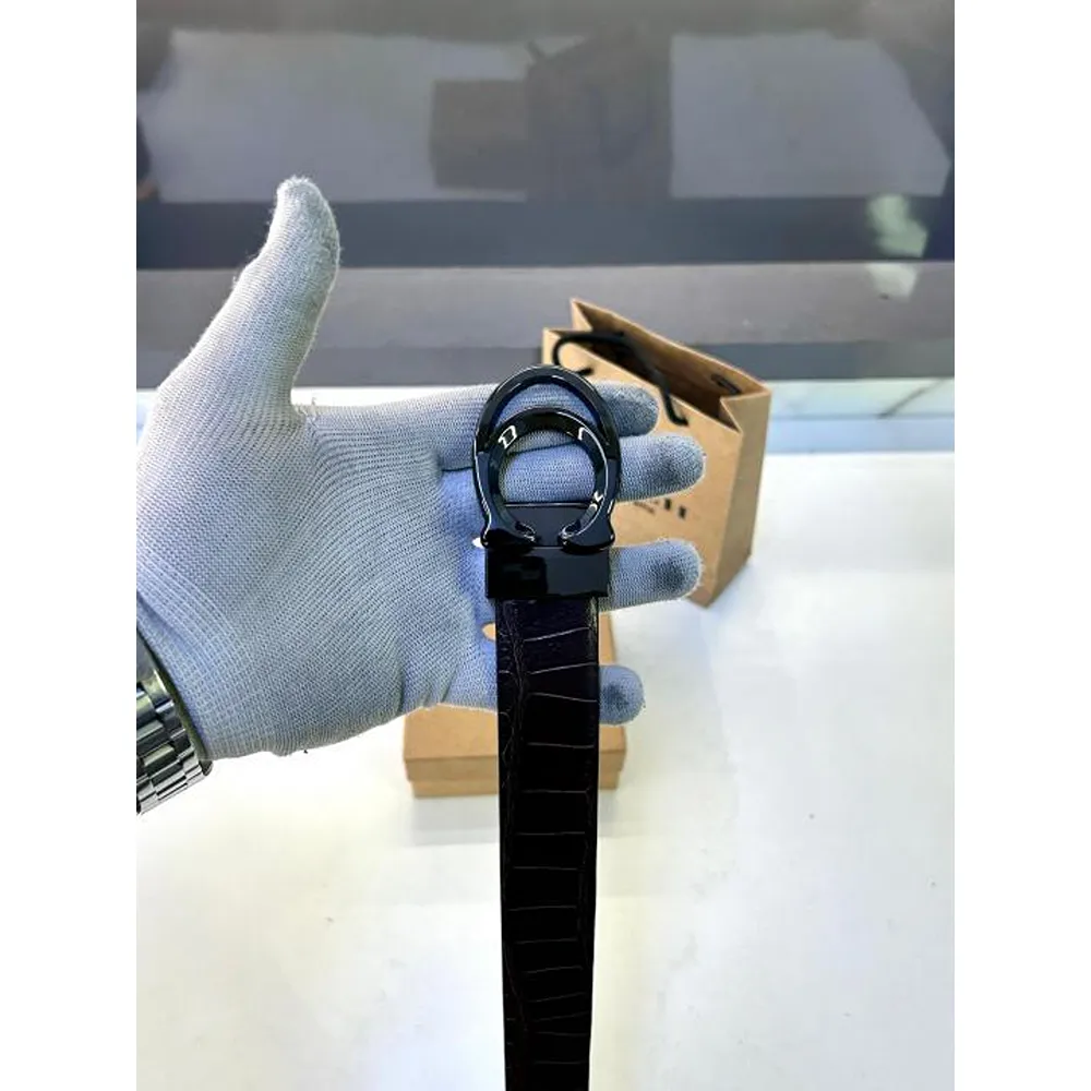 Comfortable Cocah Belt Glossy Black For Men (SW234) - Image 2