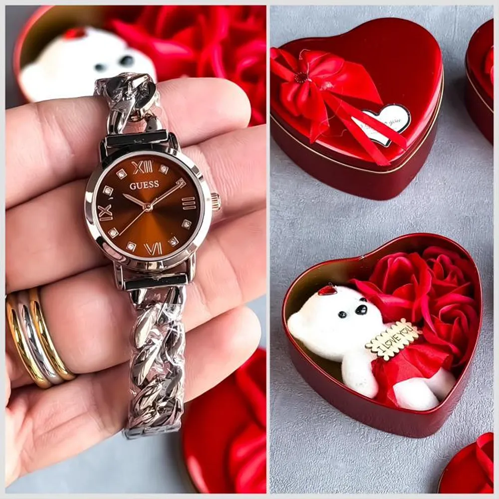 Luxury Guess Watch Wid Valentine Gift Box For Women (SW254) - Image 2