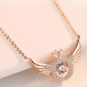 Rose Gold Angel Wings Pendant Chain