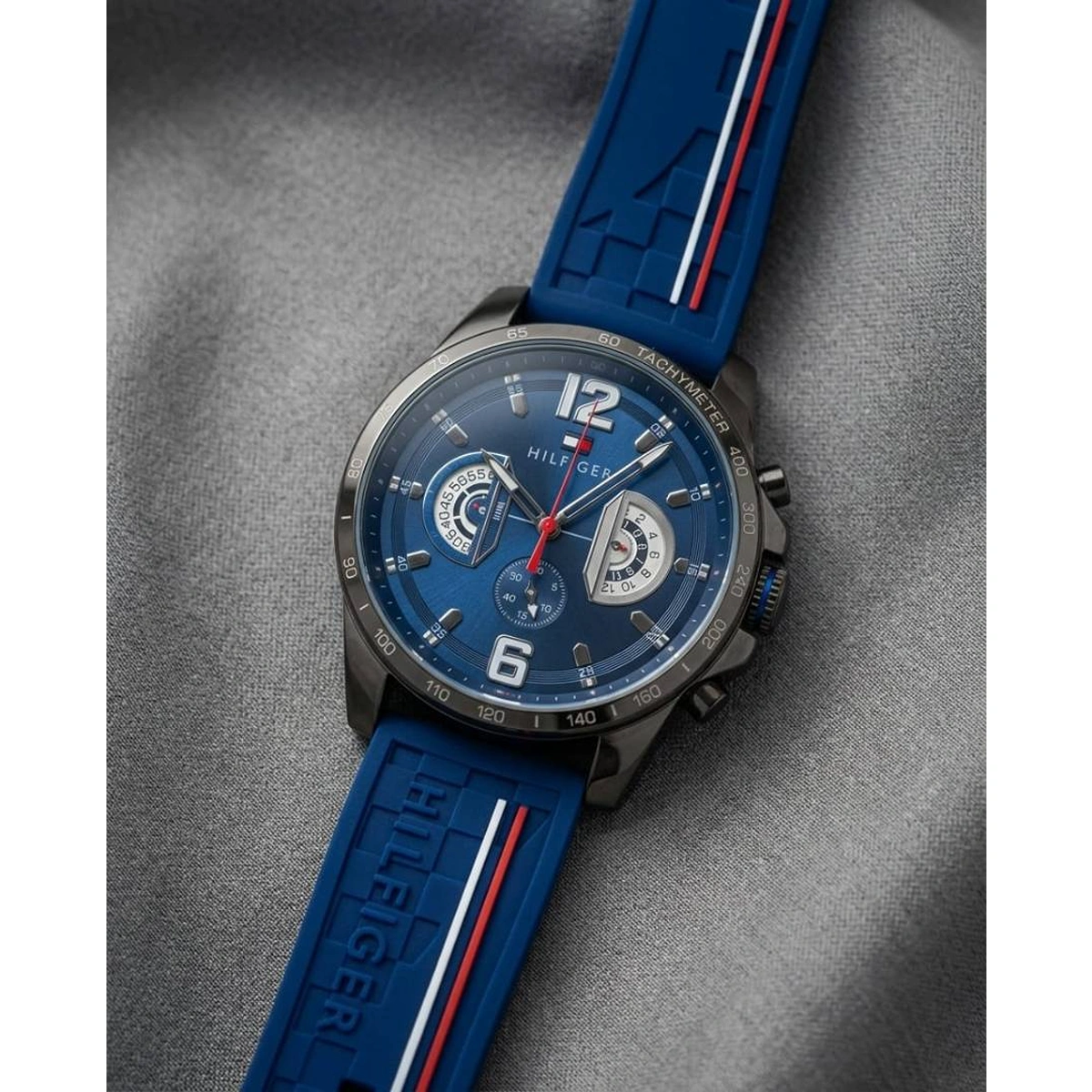Premium Tommy Hilfiger Watch Decker Blue Black Blue For Men (SOS50) - Image 2