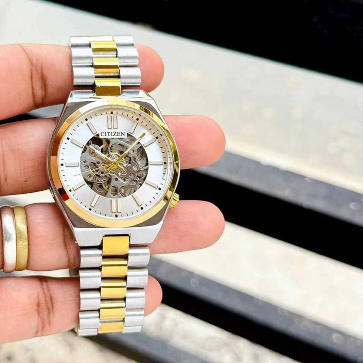 Stylish Citizen Tsuyosa Automatic Watch TT White For Men (SOS94) - Image 3