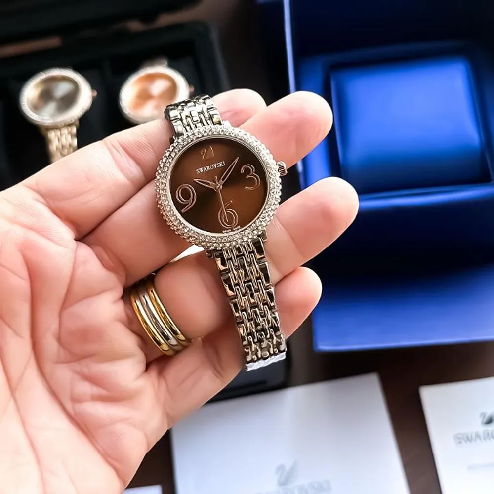Swarovski Watch Rose-Brown For Women (SW221)