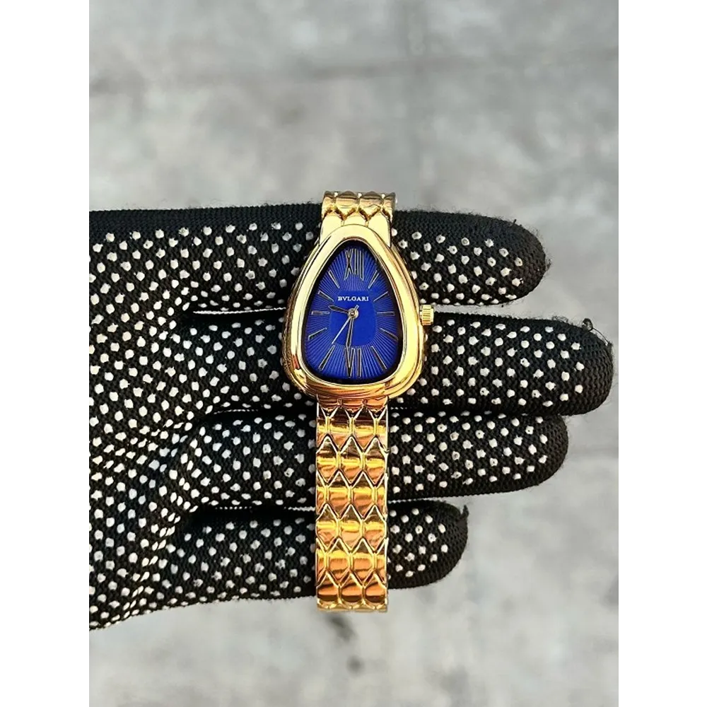 Bvlgari Watch Serpenti Seduttori Gold Blue Dial For Women (SW425)