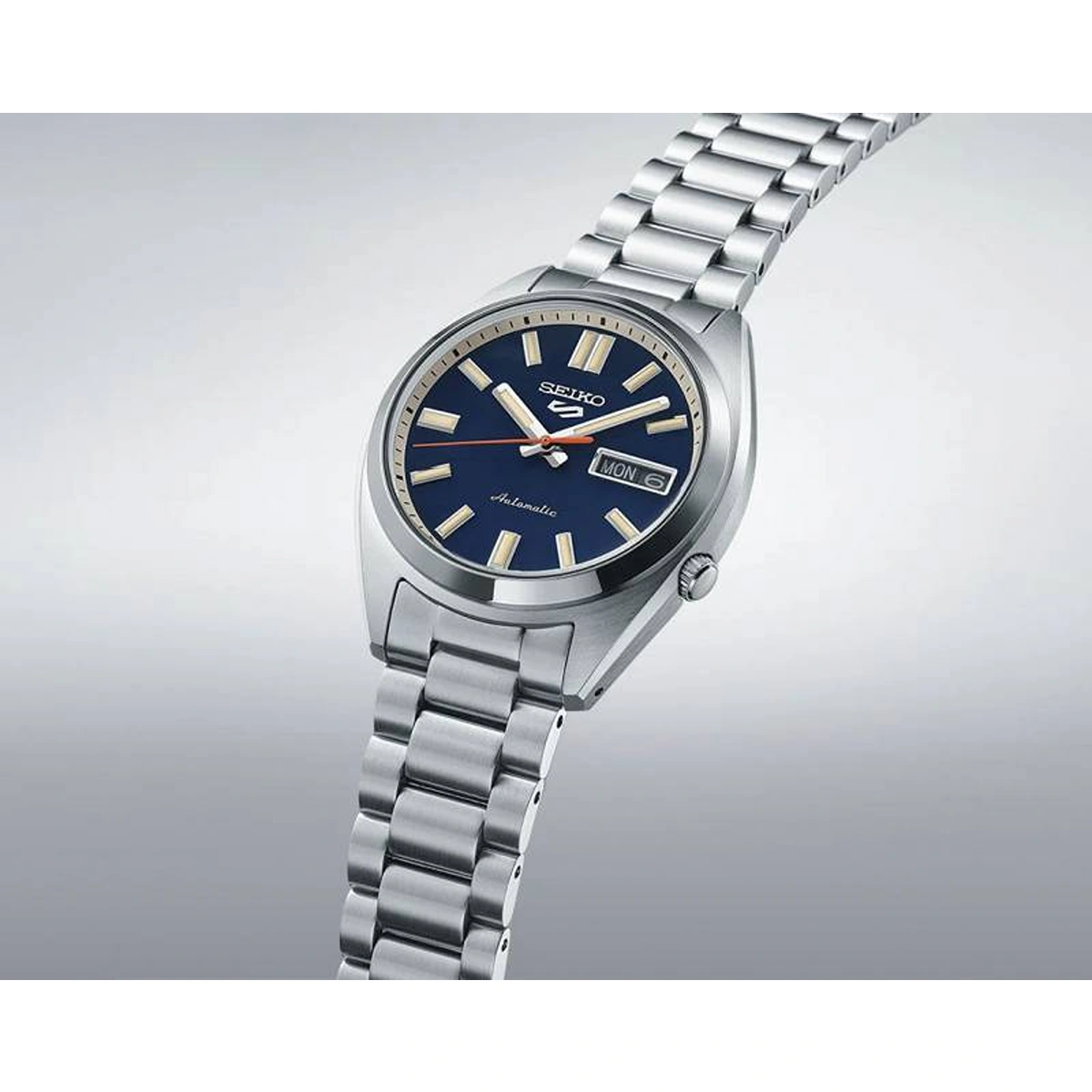 Premium Seiko Watch 5 Sports Snxs Automatic Silver Blue For Men (SOS73) - Image 6
