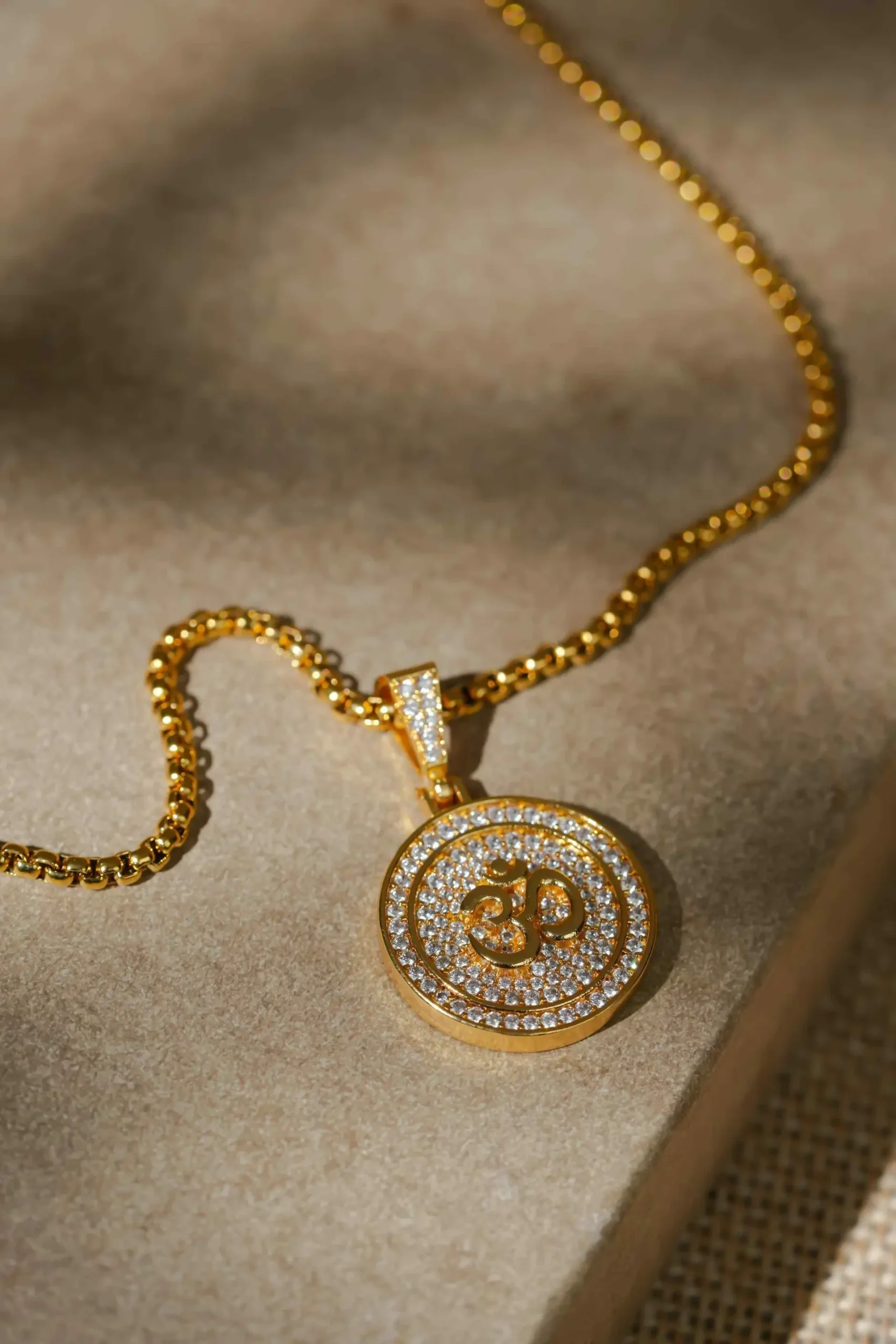Om Symbol Pendant With Chain - Image 2