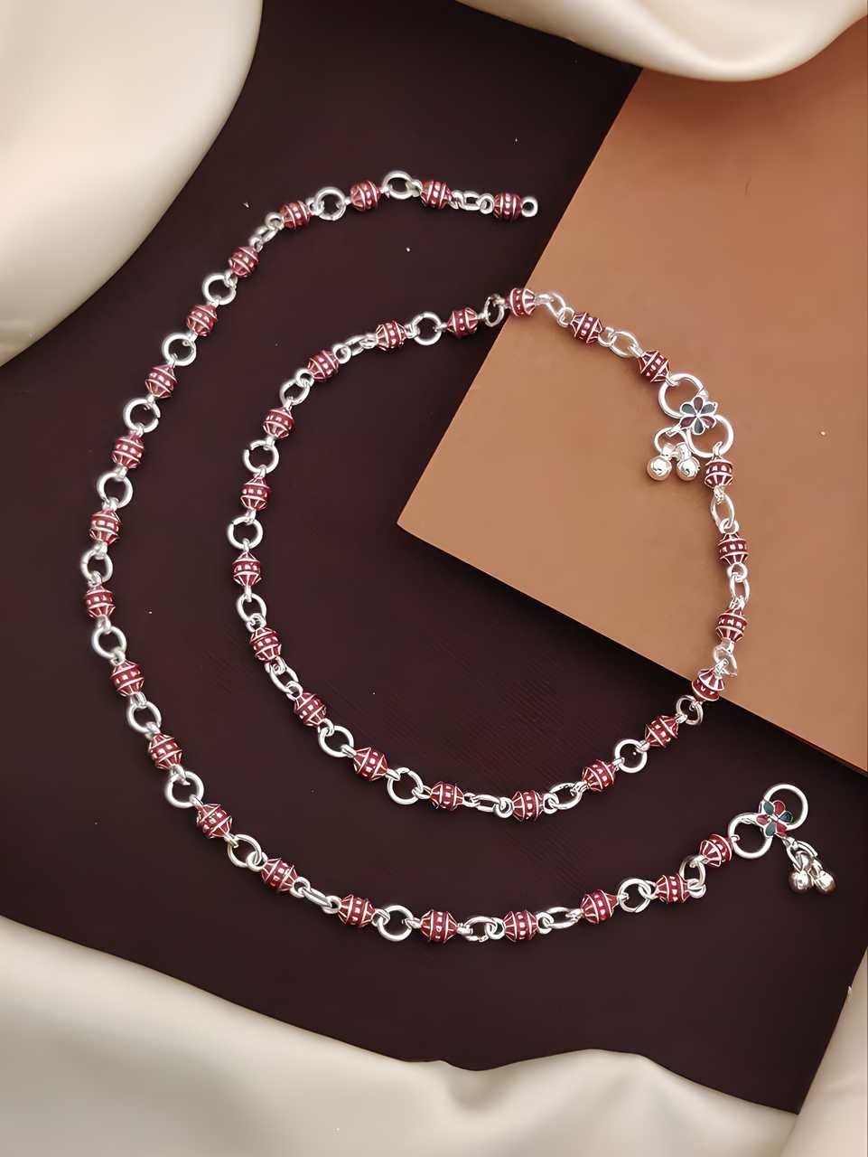 Womens Silver Plated Anklets