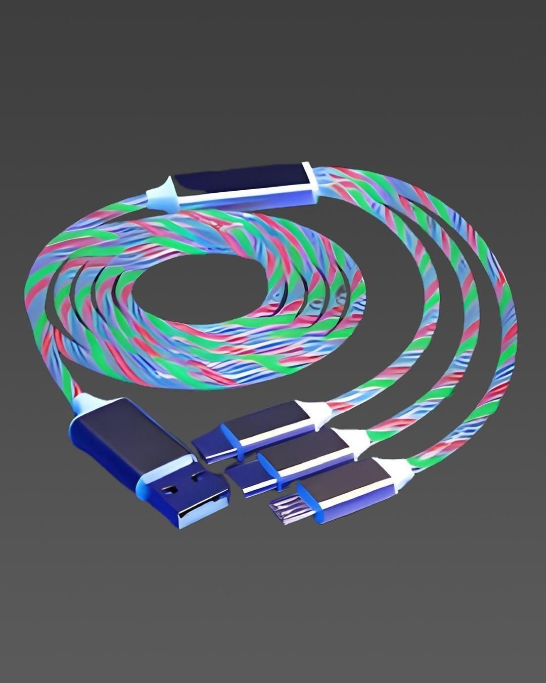 Fast 3 in 1 Multiple Pin With LED Light Magnetic Charging Charging Pad Assorted color - Image 2