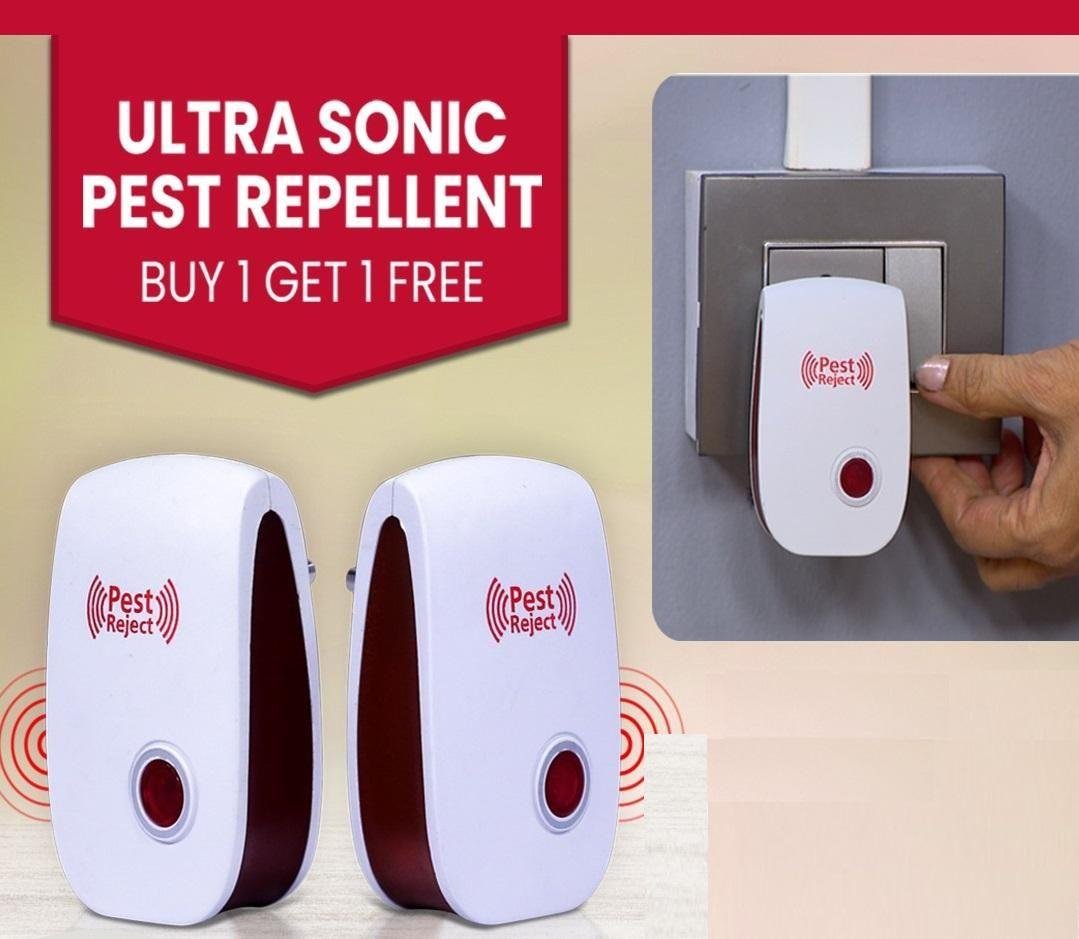 Ultrasonic Pest Repeller for Mosquito , Cockroaches , etc (Pack of 2) - Image 2