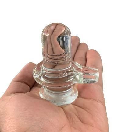 Sphatik Shivling/Big Size for Home Pooja Decorative Showpiece - 4 inch, 20gm (Crystal, White) (Copy) - Image 2