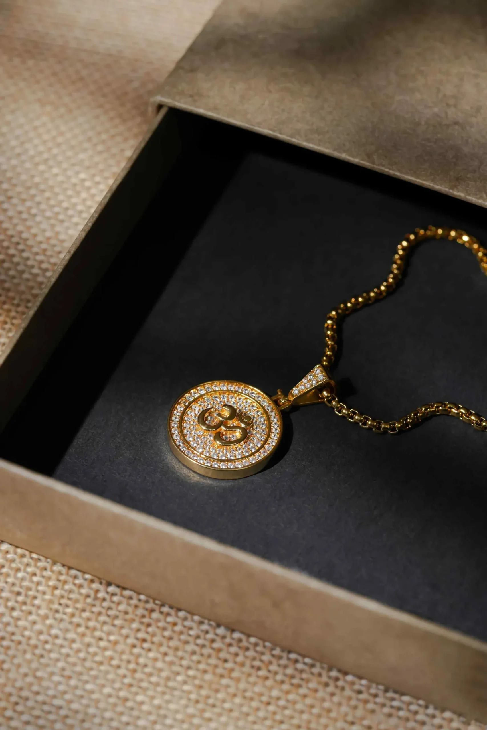 Om Symbol Pendant With Chain - Image 3