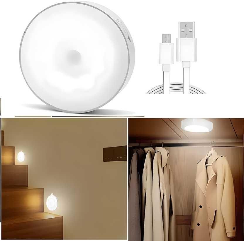 Motion Sensor Light for Home With USB Charging Wireless Self Adhesive LED Night Light (Pack Of 2) (Copy)