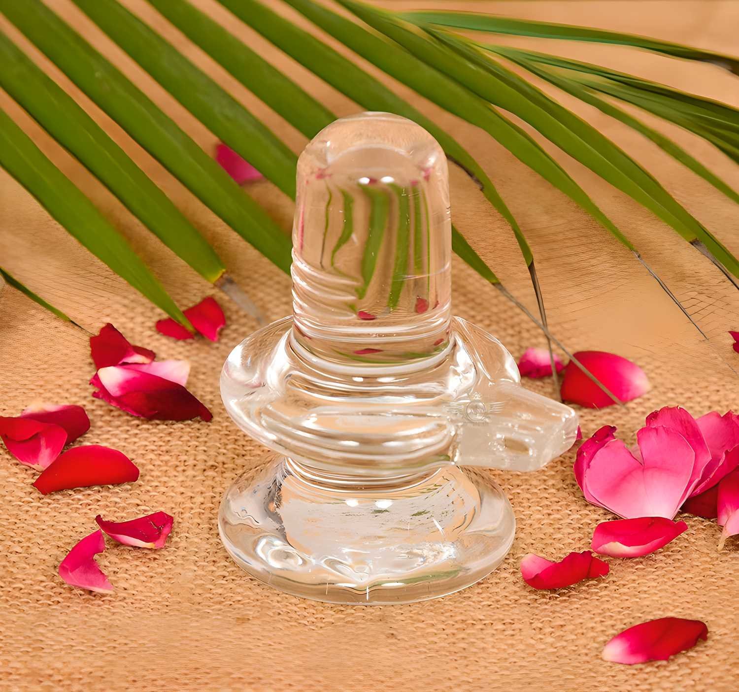 Sphatik Shivling/Big Size for Home Pooja Decorative Showpiece - 4 inch, 20gm (Crystal, White) (Copy)