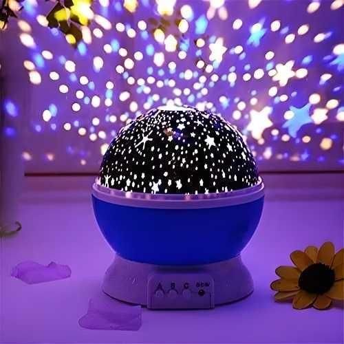 Star Master Rotating 360 Degree Moon Night Light Lamp Projector with Colors and USB Cable,Lamp for Kids Room Night Bulb (Multi Color Pack of 1) (Random)