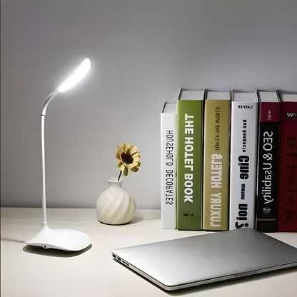 Flexible USB Led Desk Lamps/Table Lamp Study Reading Lamp USB Rechargeable Led Touch Led Lamp White Table Lamp (21 cm, White)