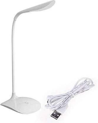 Flexible USB Led Desk Lamps/Table Lamp Study Reading Lamp USB Rechargeable Led Touch Led Lamp White Table Lamp (21 cm, White) - Image 2