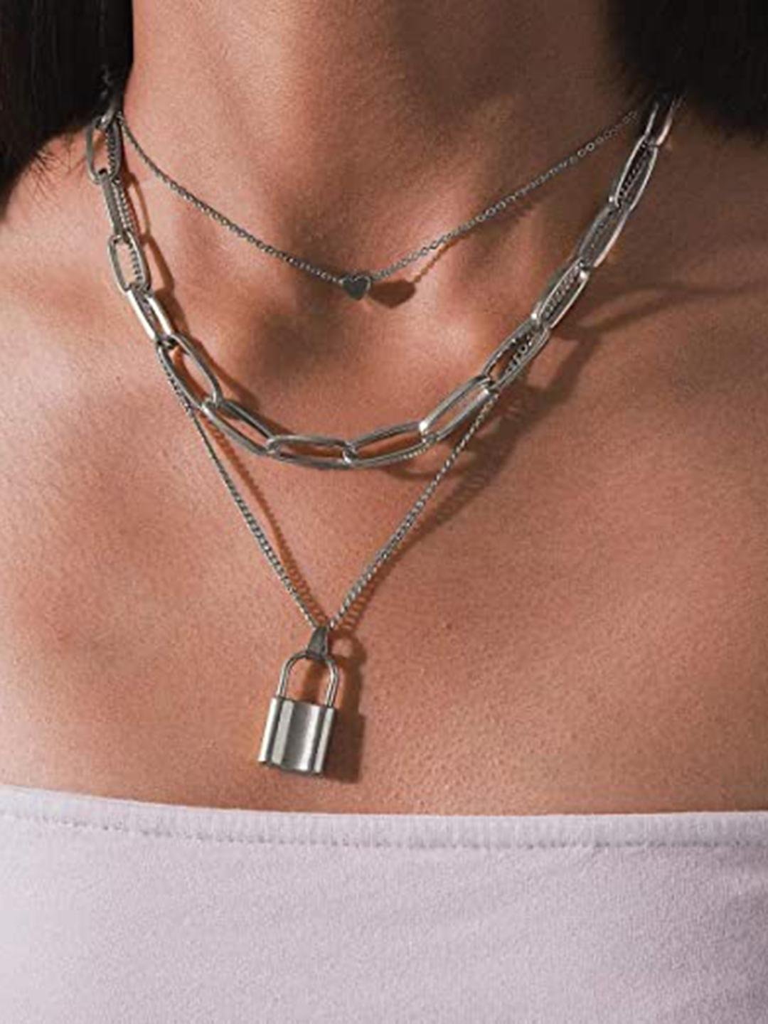 Silver Plated Stylish Necklace - Image 3