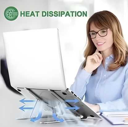 Aluminum Alloy Adjustable, Portable, Foldable, Ergonomic, Tablet Laptop Stand 01 Laptop Stand - Image 3