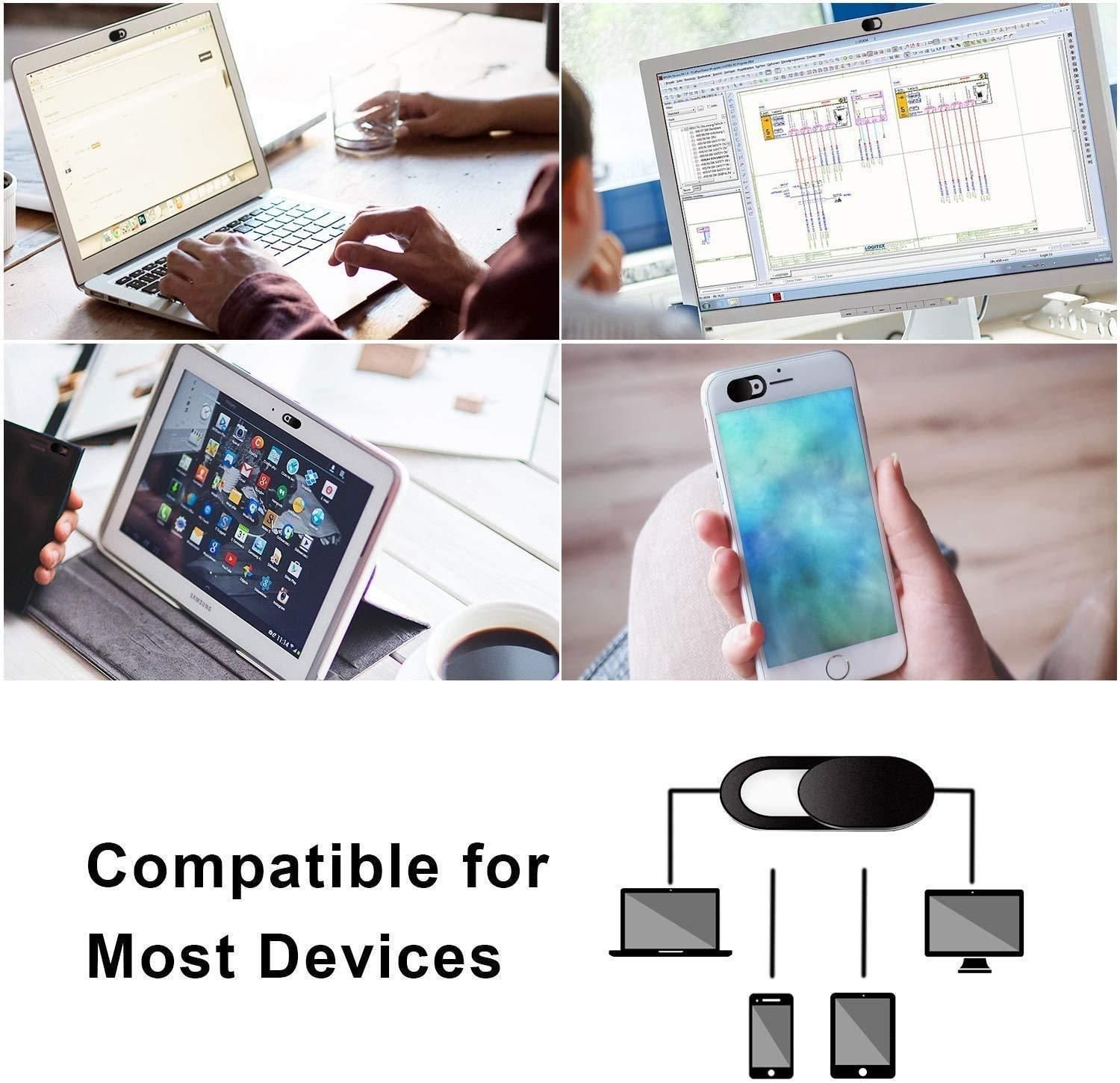Ultra Thin Laptop Camera Cover Side (Pack of 3) - Image 2