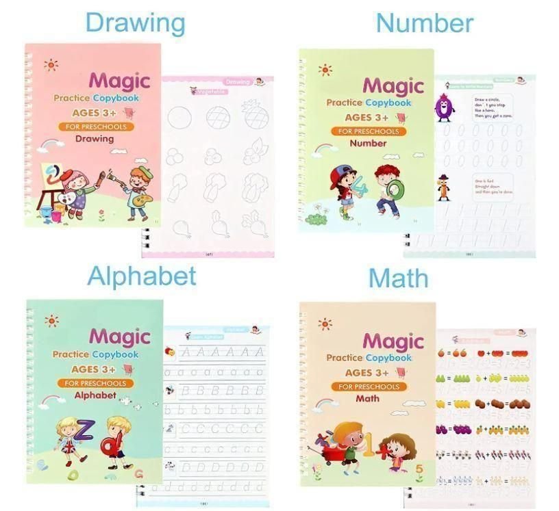 Magic Book Set of 2 ( 8 Book + 20 Refill+2 Pen+2 Grip) - Image 3