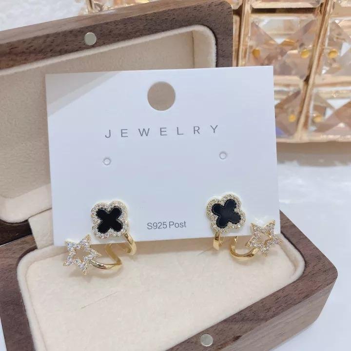 Avr Jewels Korean Fashion Vibrato Live Four Leaf Clover Earrings - Image 3