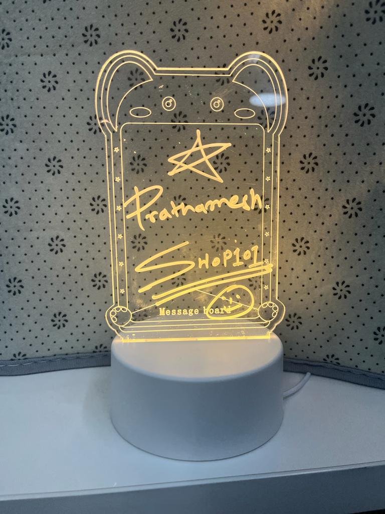 3D Creative Visualization Acrylic Light Table Light Writing Message Board for Keeping Notes, Messages, Greetings Smart USB Connected Writing Notes for Home Office Erasable Board(Rectangle) - Image 2