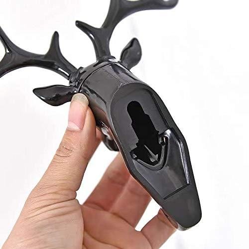 Abs Plastic Deer Head Self Adhesive Wall Door Decorative Hooks For Coats, Bag, Keys (Pack Of 2) - Image 3