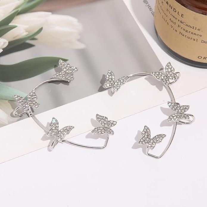 Stylish Butterfly Ear Crawler Cuff Earrings For Women And Girls - Image 3