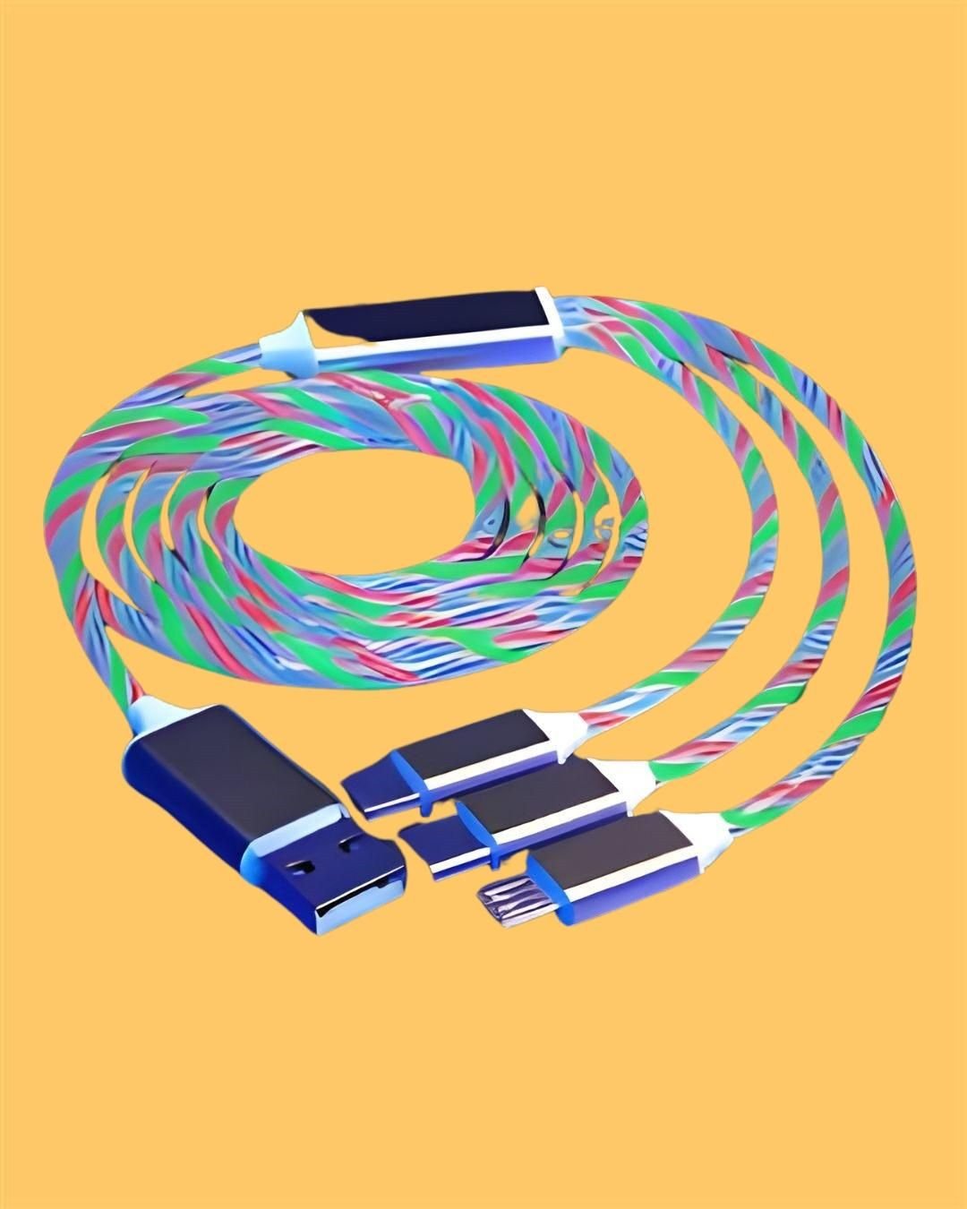 Fast 3 in 1 Multiple Pin With LED Light Magnetic Charging Charging Pad Assorted color