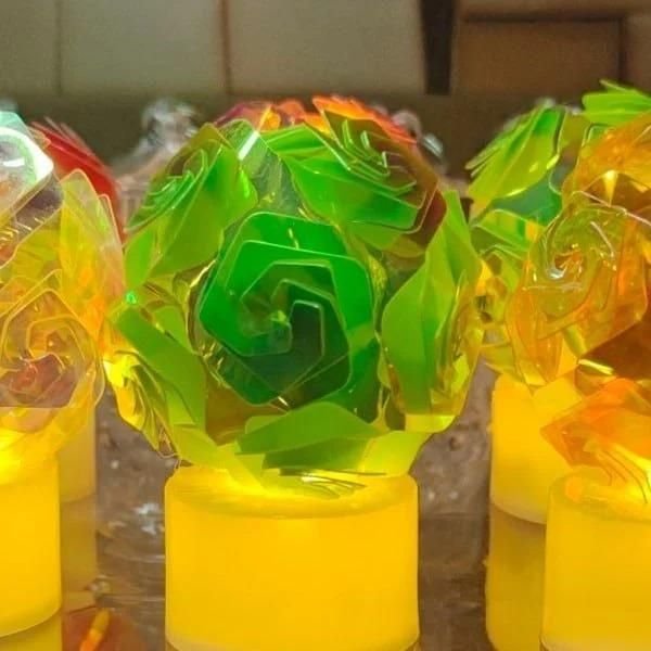 Smokeless Candles Diva Fancy Glossy Zig Zag Smokeless Candle (2 Piece) - Image 2