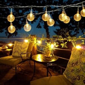 New 16 Led Crystal Balls String Light