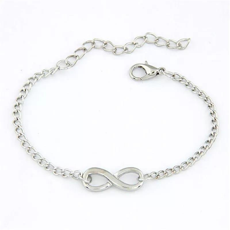Pack of 2 Stylish Silver Plated Infinity Bracelet For Men And Women - Image 3
