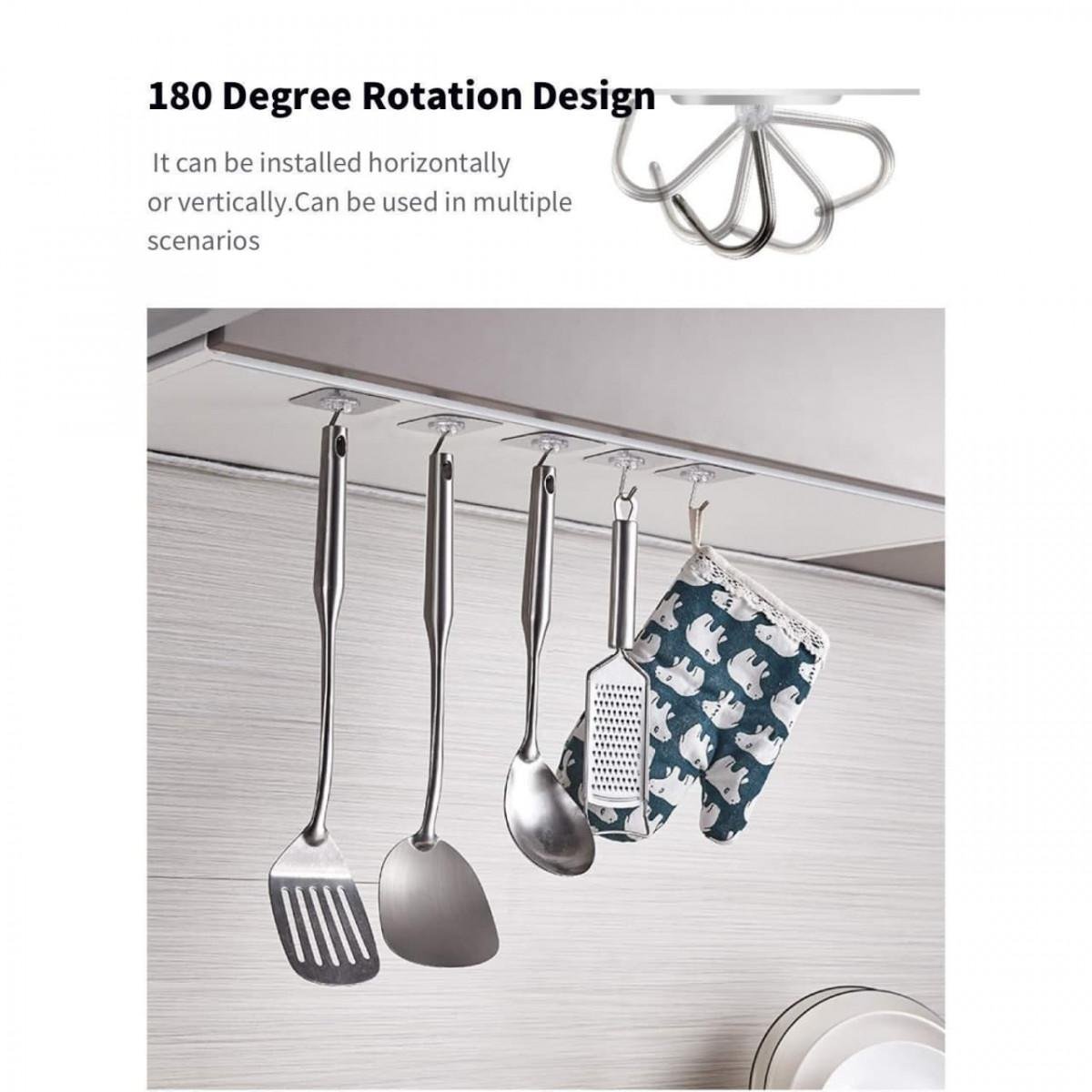Hooks Transparent Self Adhesive Hooks Hanger(Pack of 12) - Image 4