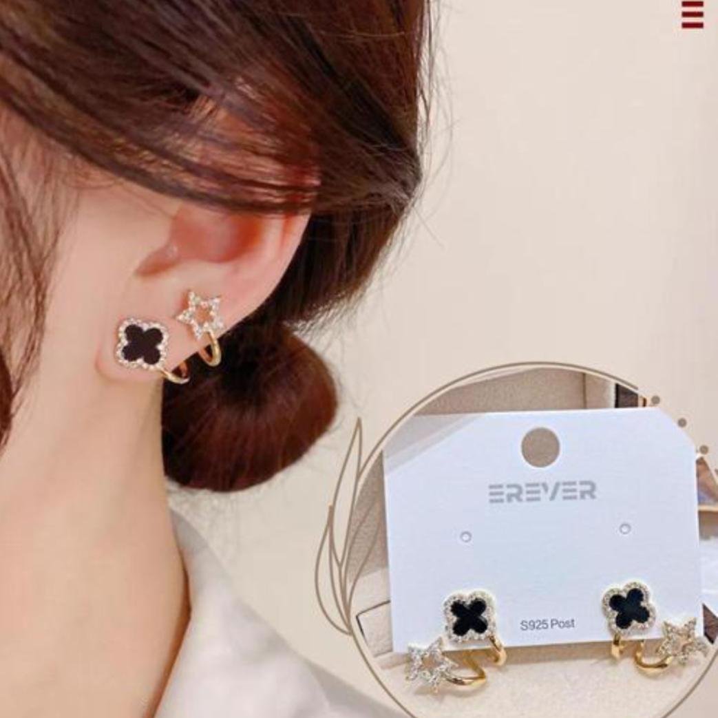 Avr Jewels Korean Fashion Vibrato Live Four Leaf Clover Earrings - Image 2