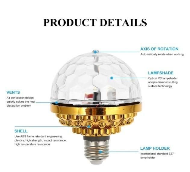 Bd Rotating Magic Ball Light With Lamp Holder Set - Image 2