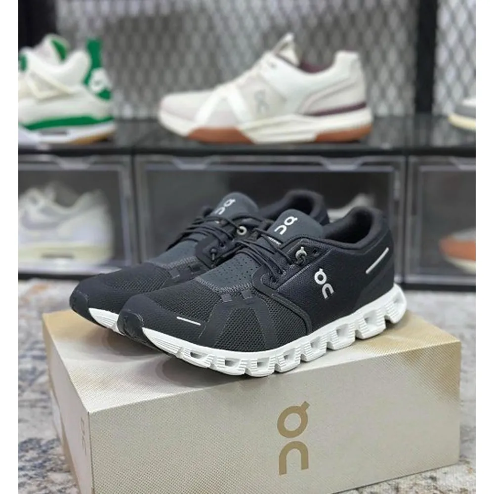 On Cloud 5 Black Running Shoes For Men (BSF825)