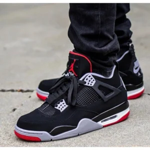 Air Jordan Retro 4 Bred Shoes For Men (BSF845)