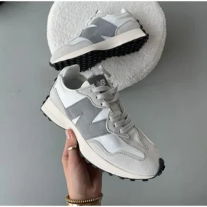 Premium New Balance 327 White Grey Shoes For Men (LAB1215)