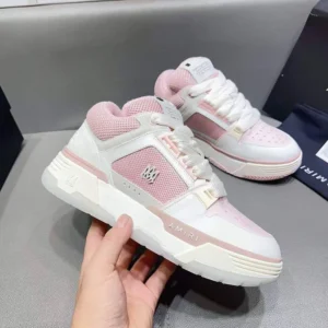 Stylish Amiri Ma-1 Rose Pink White Shoes For Women (LAB1226)
